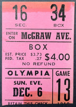 Load image into Gallery viewer, 1959 Detroit Red Wings vs Montreal Canadiens NHL Hockey Ticket Stub Olympia Vtg
