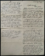 Howie Morenz 7 Page Handwritten Letter Hockey Content Montreal Canadiens JSA