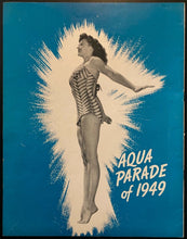 Load image into Gallery viewer, 1949 Aqua Parade Program + Placemat Buster Crabbe Vicki Draves Montreal Forum
