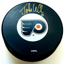 Load image into Gallery viewer, John LeClair Signed Philadelphia Flyers Hockey Puck Autographed NHL
