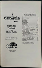 Load image into Gallery viewer, 1975-76 Washington Capitals 2nd Year NHL Hockey Media Guide Vintage Yearbook
