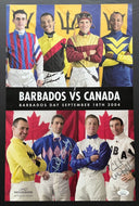 2004 Woodbine Racetrack Barbados vs Canada Signed Poster x6 Jockey's Racing JSA