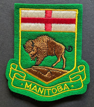 Load image into Gallery viewer, 1950s Province Of Manitoba Coat of Arms Felt Patch Original Packaging Vintage
