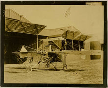 Load image into Gallery viewer, 1910  Underwood &amp; Underwood Vintage Photo Pilot Posing Wright Brothers Airplane
