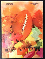 1955 NFL Football Program Los Angeles Rams vs Chicago Bears Wrigley Field