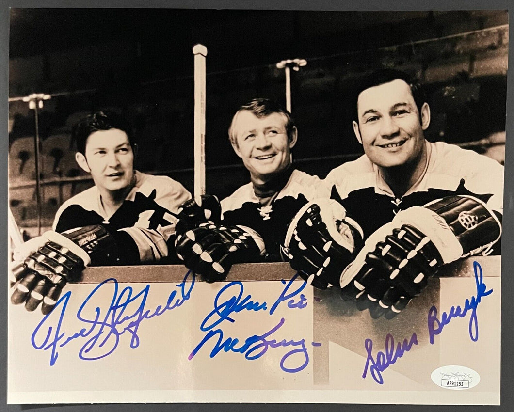 Autographed Signed Photo Boston Bruins Bucyk Mckenzie Stanfield JSA VTG NHL