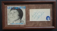 Load image into Gallery viewer, 1950s Keely Smith Framed Signed Index Card Jazz Singer Musician Vtg Autographed
