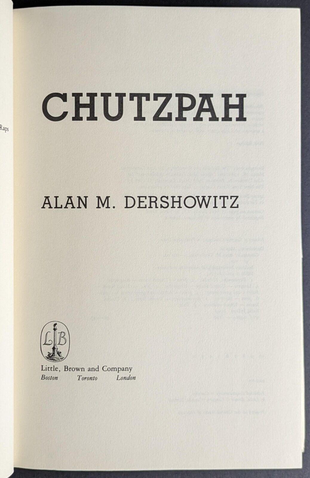  Chutzpah: 9780671760892: Dershowitz, Alan M.: Books