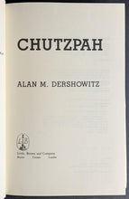 Load image into Gallery viewer, 1991 Alan Dershowitz Signed Chutzpah Autographed Hardcover Book Vintage Politics
