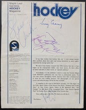 Load image into Gallery viewer, 1973 Toronto Maple Leafs Opening Night Multi Autographed Magazine Page x6 JSA
