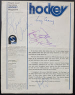 1973 Toronto Maple Leafs Opening Night Multi Autographed Magazine Page x6 JSA