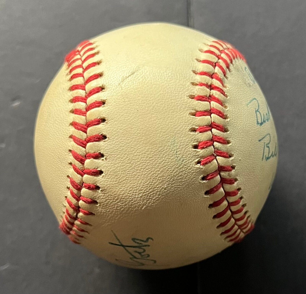 Russ Goetz + Bill Haller Umpires Signed Autographed American League Ba ...