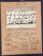 1938 Rochester Red Wing Baseball Team Photo Card + Roster Facsimile Autographs