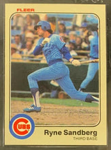 Load image into Gallery viewer, 1983 Fleer Ryne Sandberg Rookie Card Chicago Cubsa RC Vintage Baseball MLB
