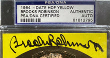 Load image into Gallery viewer, 1964 Cooperstown Baseball HOF Plaque Post Card Signed Brooks Robinson PSA/DNA
