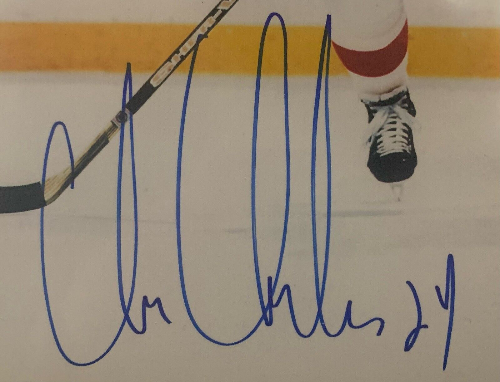 Chris chelios inscribed factory autograph