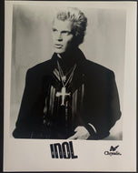 Billy Idol Vintage Type 1 Publicity Photograph Chrysalis Records Issued Music