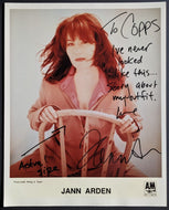 Autographed Signed + Inscribed Jann Arden Promotional Photo Music Canada