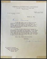 1969 Signed Letter Lester B Pearson Autographed Canadian PM Politics JSA LOA