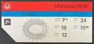 1976 Montreal Olympic Stadium Summer Olympics Vintage Athletics Ticket Vtg