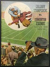 Load image into Gallery viewer, 1954 CFL Football Program Edmonton Eskimos Vs Calgary Stampeders Autographed x7
