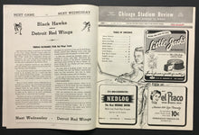 Load image into Gallery viewer, 1948 NHL Hockey Chicago Stadium Program + Tickets Blackhawks Montreal Canadiens
