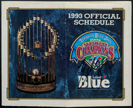 1993 Toronto Blue Jays Ed Sprague Signed Autographed MLB Baseball Schedule Sked