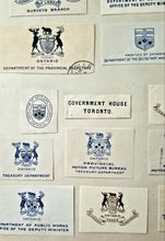 Load image into Gallery viewer, 1930s Sheet Ontario Government Shields/Crests/Coats of Arms VTG
