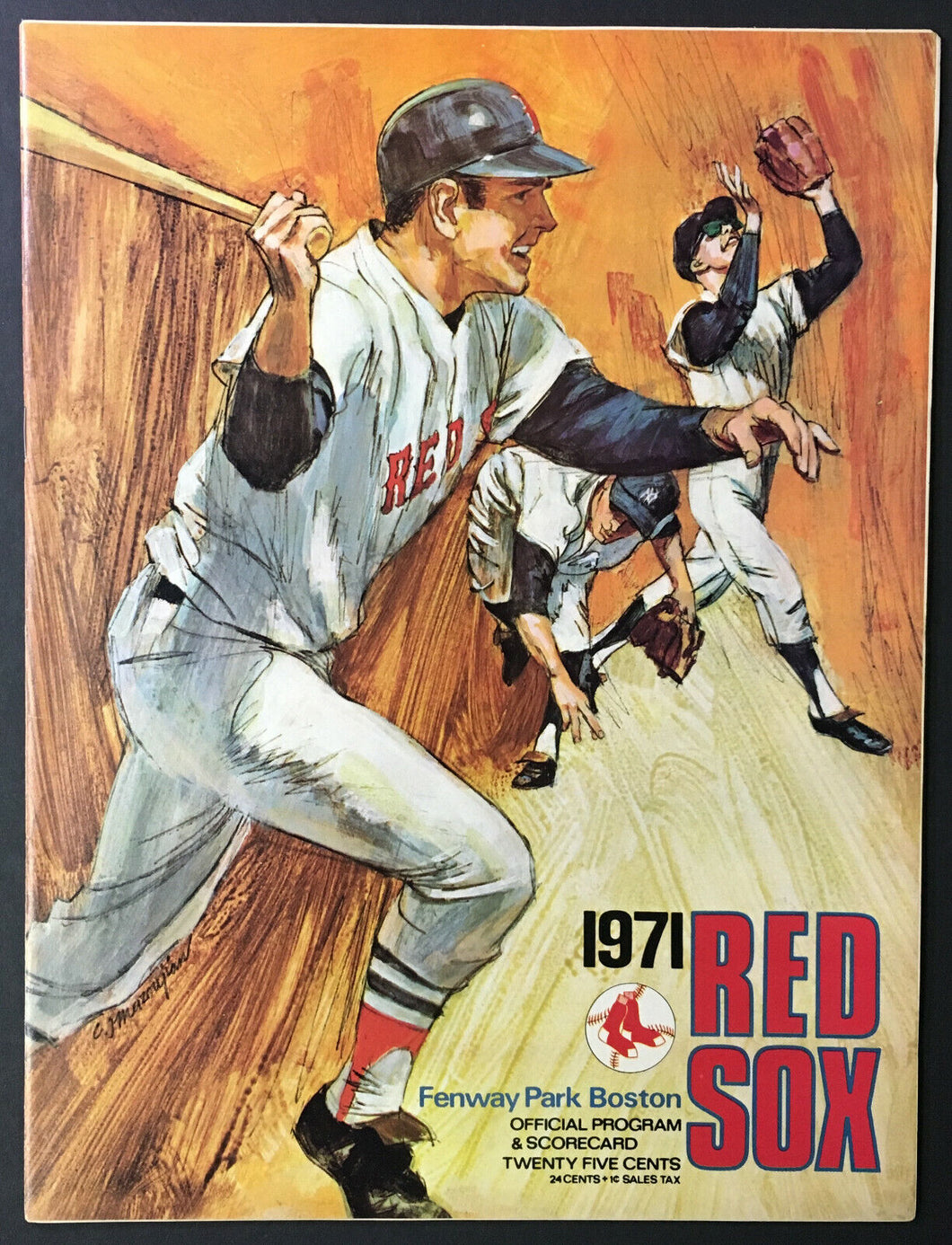 1971 Fenway Park MLB Baseball Program Boston Red Sox vs Cleveland Indians