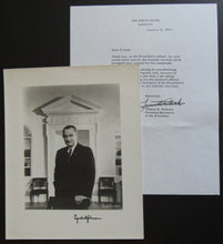 Load image into Gallery viewer, 1964 President Lyndon B. Johnson Photo + Autographed Facsimile Signed Vintage
