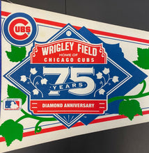 Load image into Gallery viewer, Chicago Cubs 75 Years Diamond Anniversary Baseball Pennant Vintage MLB Sports
