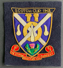 Load image into Gallery viewer, 1962 Scotch Cup Crest Jersey Patches 4th Annual Mens Curling World Championship

