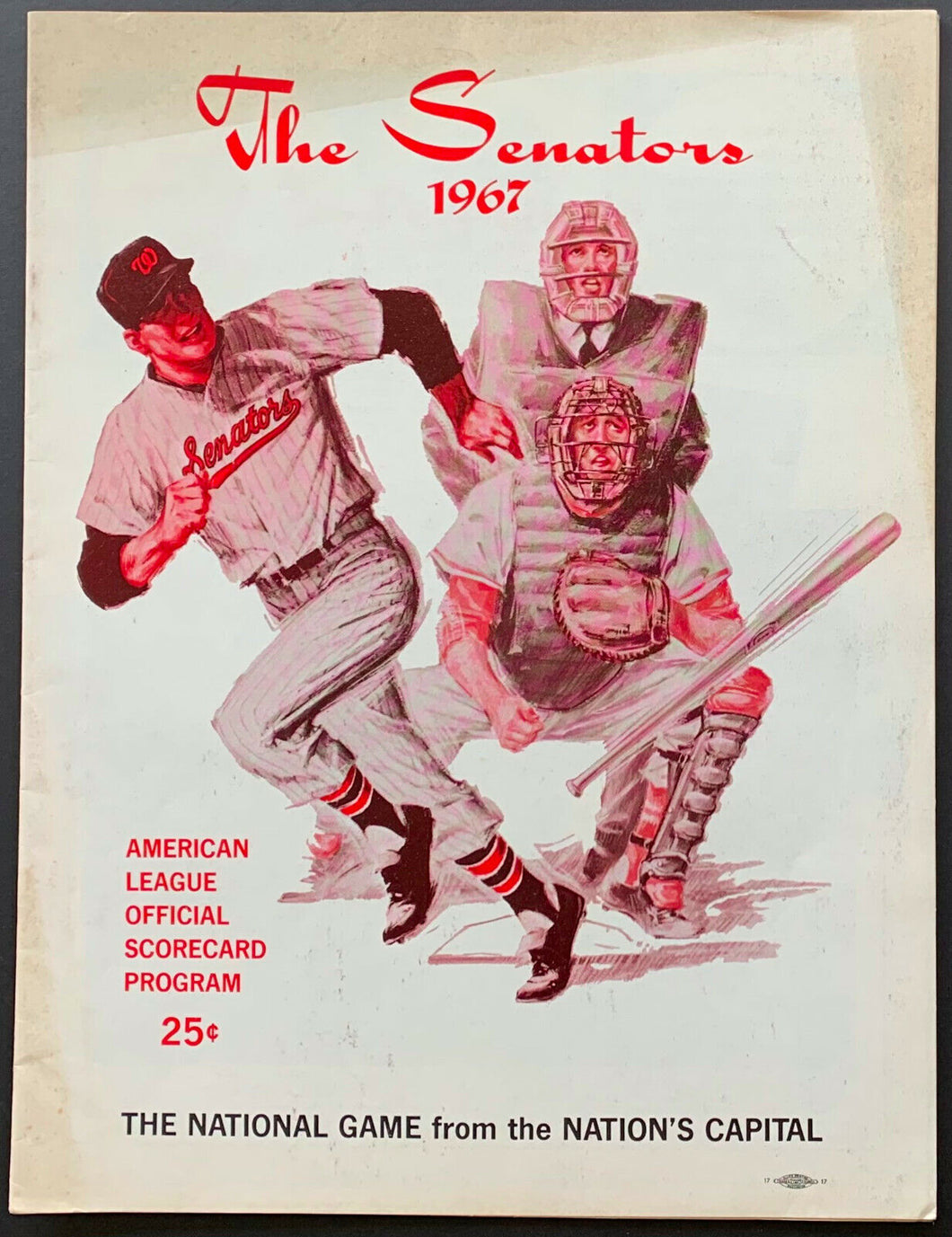 1967 DC Stadium Washington Senators Baseball Program vs Minnesota Twins MLB