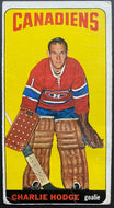 1964-65 Vintage Montreal Canadiens Charlie Hodge Topps Tallboy NHL Hockey Card