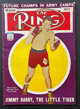 Load image into Gallery viewer, 1943 The Ring Boxing Magazine Vintage Johnny Greco Front Cover
