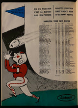 Load image into Gallery viewer, 1963 CFL Football Program Montreal Alouettes Hamilton Tiger Cats Molson Stadium
