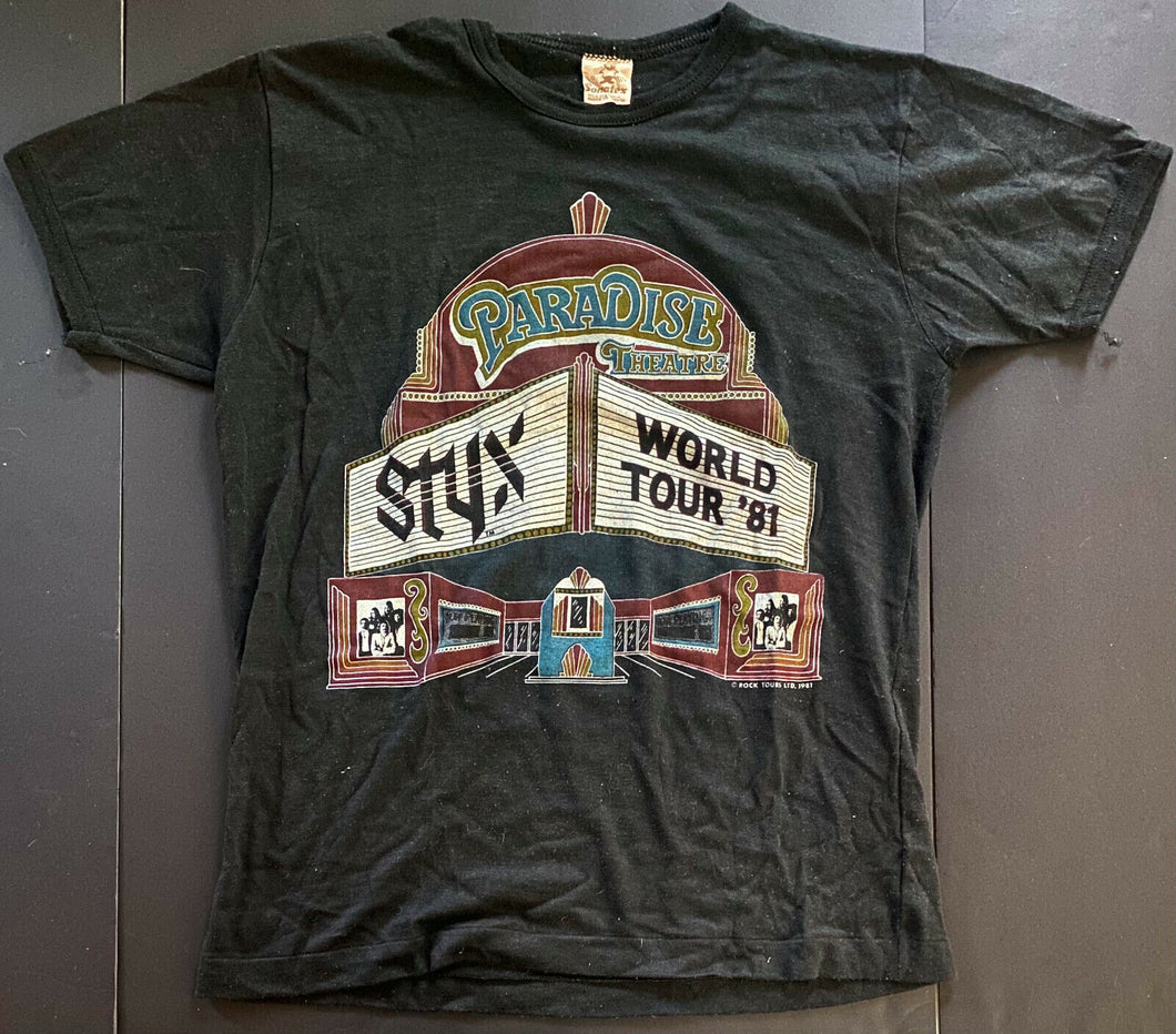 1981 Styx Paradise Theatre World Tour Concert T-Shirt Original Vintage Large