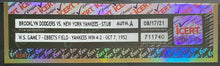 Load image into Gallery viewer, 1952 World Series Ticket Game 7 Ebbets Field Dodgers iCert Authentic CLINCHER!
