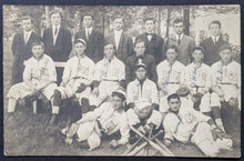 Load image into Gallery viewer, Vintage Circa 1913 Quebec Baseball Team B&amp;W Photo Used Posted Postcard
