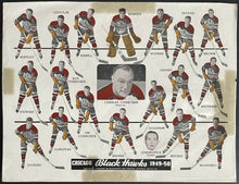 Load image into Gallery viewer, 1949-50 Chicago Blackhawks Team Issued Nestor Johnson Promo Photo Vintage
