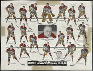 1949-50 Chicago Blackhawks Team Issued Nestor Johnson Promo Photo Vintage