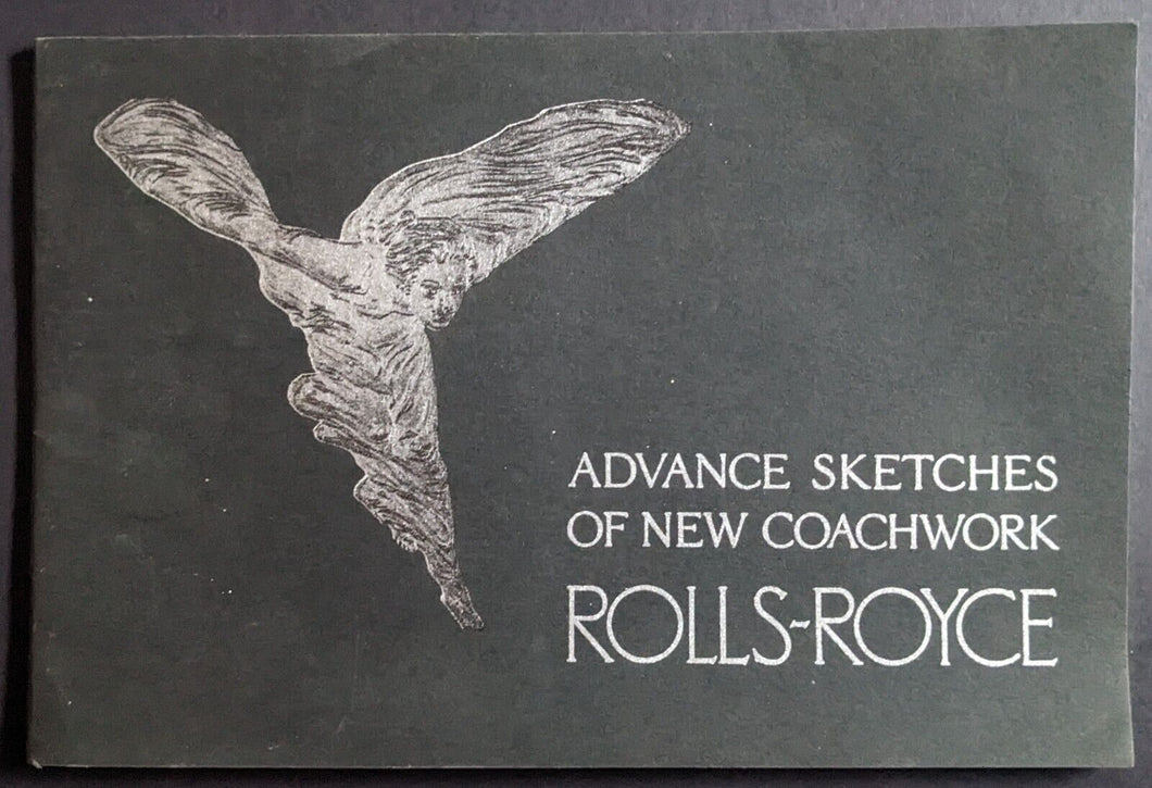 1974 Repro of 1925 Rolls Royce Advance Sketches of New Coachwork Promo Booklet