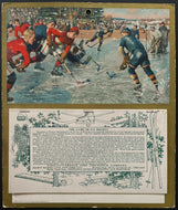 1919 Ice Hockey Calendar History Sports Vintage Antique Rare Fire Insurance CO.