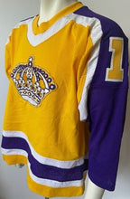 Load image into Gallery viewer, Jim Fox Los Angeles LA Kings Vintage Replica NHL Pro Stitch Hockey Jersey
