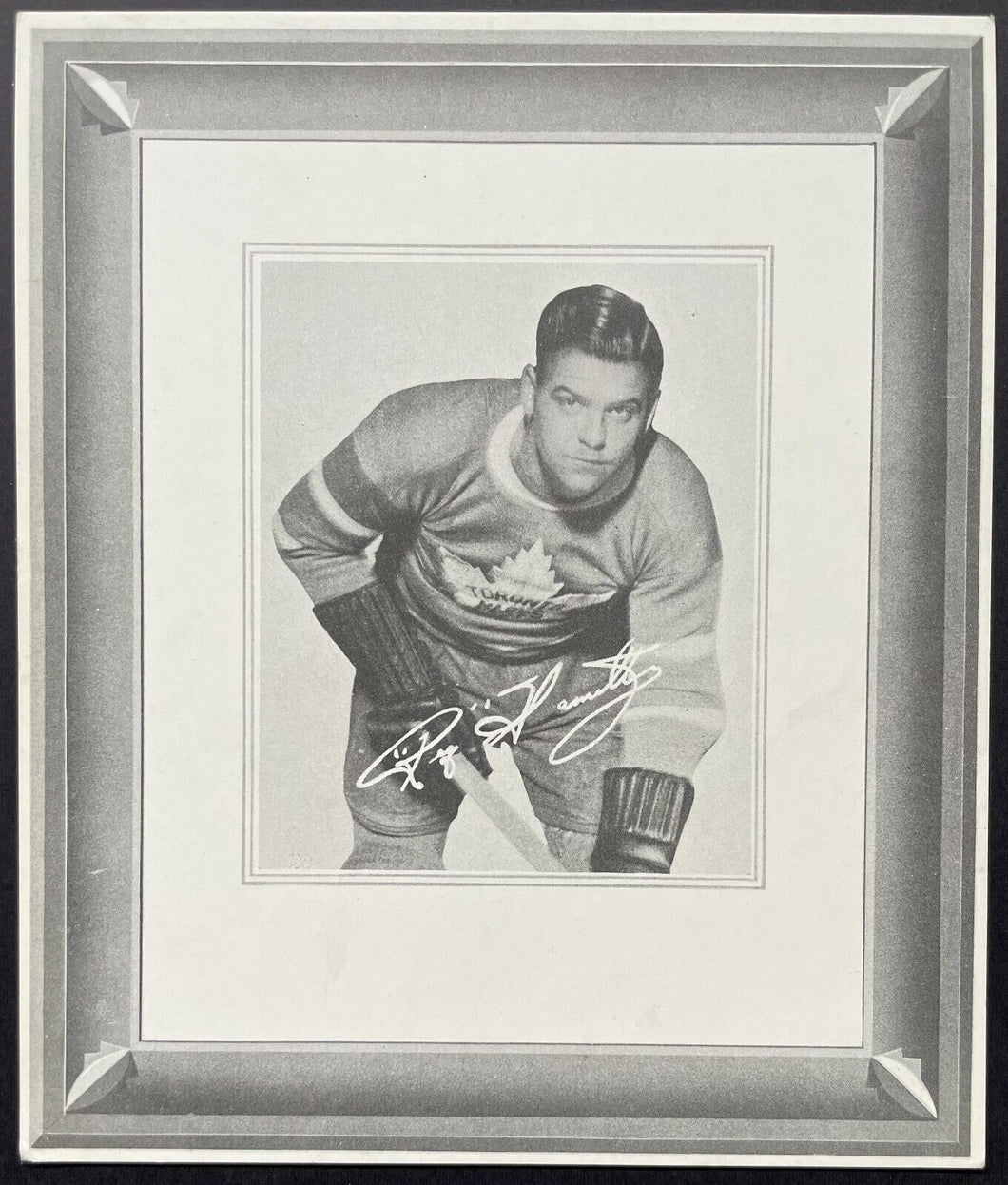 1938-39 Quaker Oats Reg Hamilton Premium NHL Hockey Photo Toronto Maple Leafs