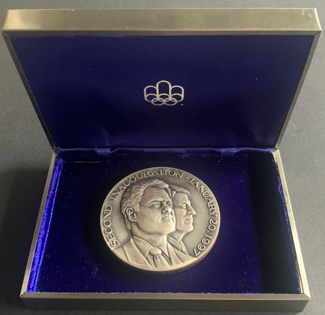 1997 Bill Clinton Al Gore Jr. Second Inauguration Mint .999 Fine Silver Coin USA