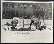 1960 Gump Worsley Autographed Original Type 1 Photograph Detroit Olympia Signed