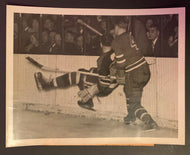 1948 Bill Mosienko + Phil Watson Vintage NHL Hockey Action Photo Blackhawks