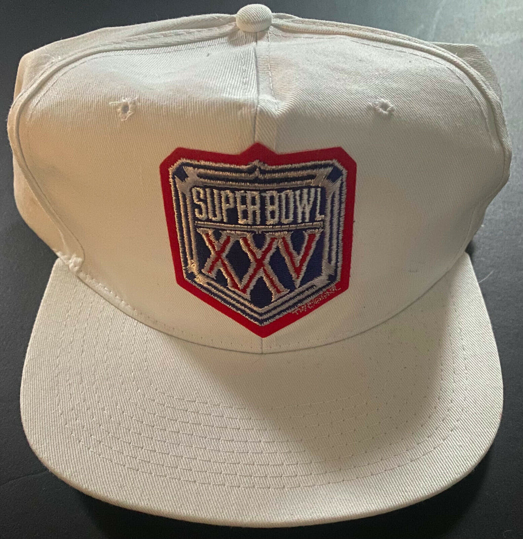 Super Bowl XXV Hat Cap NFL Football Vintage New Old Stock Giants vs Bills