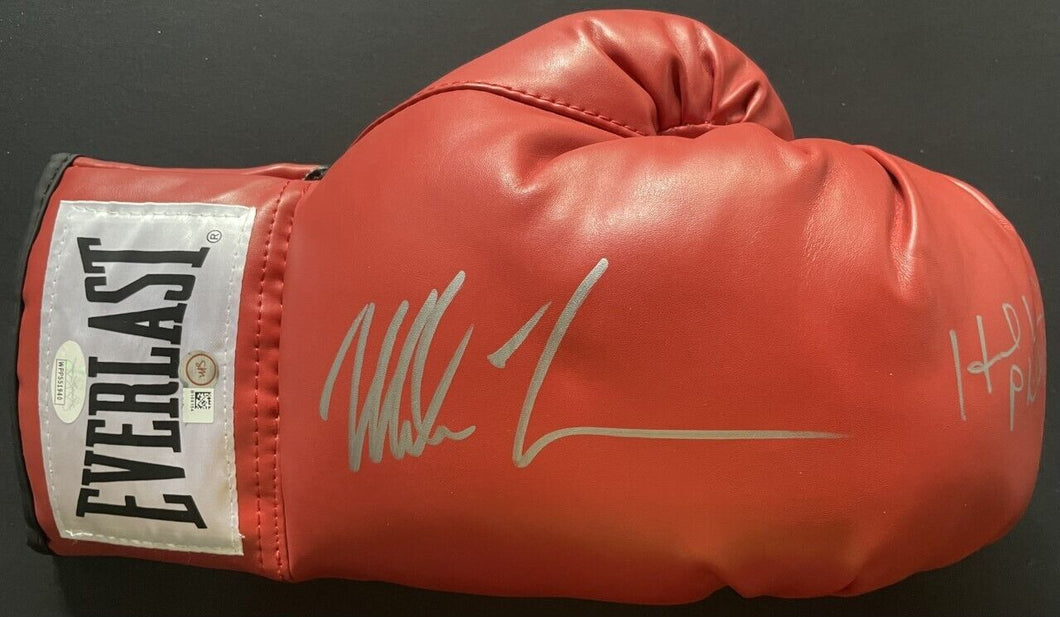 Mike Tyson + Evander Holyfield Signed Everlast Boxing Glove Autographed JSA COA